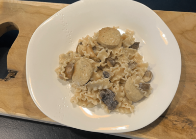 Mafaldines sauce aux champignons